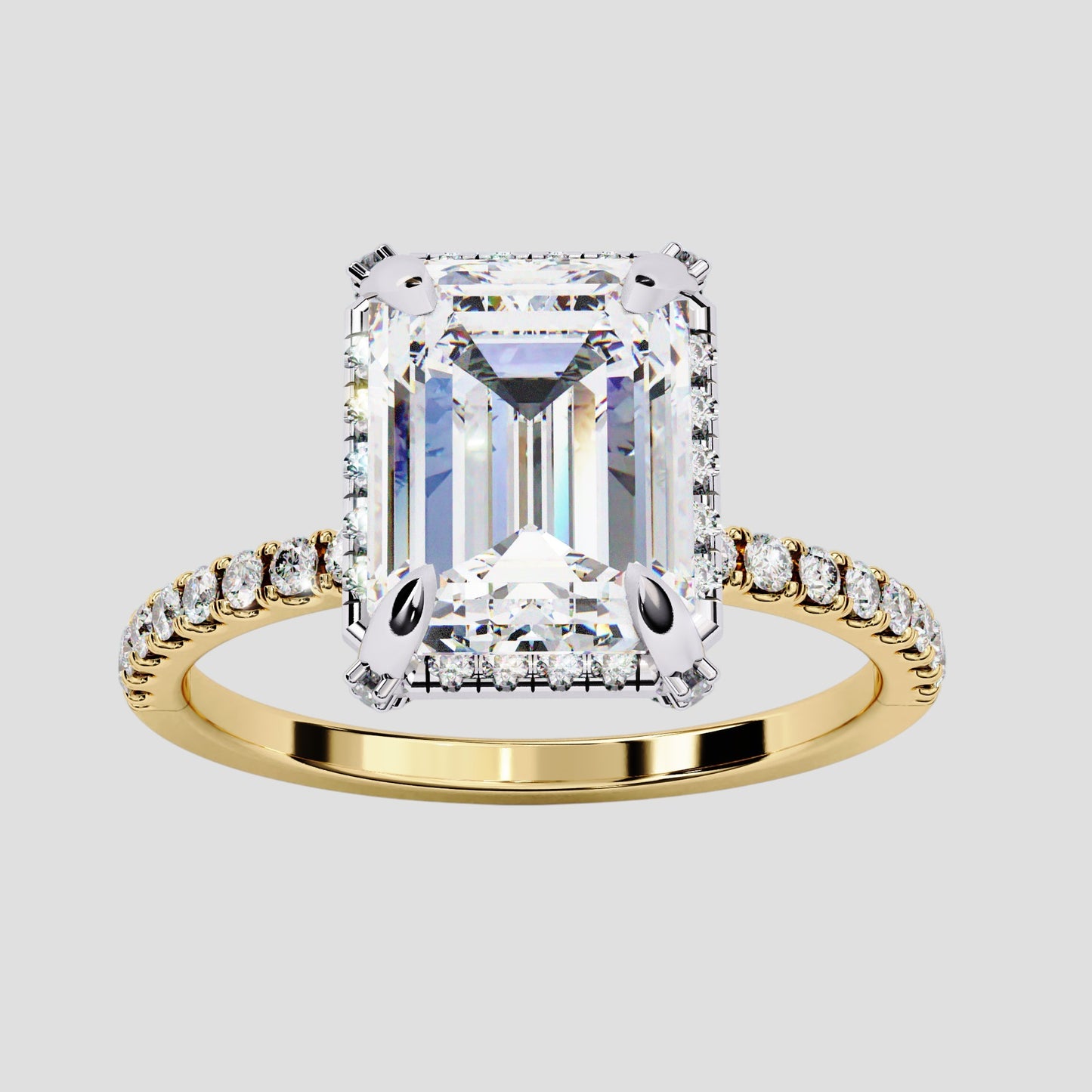 Regal Brilliance Emerald Halo Ring  (NGR0003)