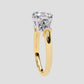 Cushion Crest Three-Stone Diamond Ring (NGR00123)