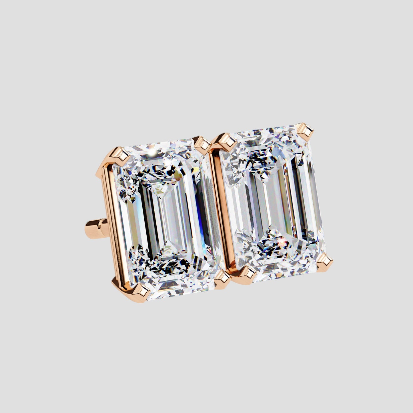 Radiance Emerald Diamond Studs