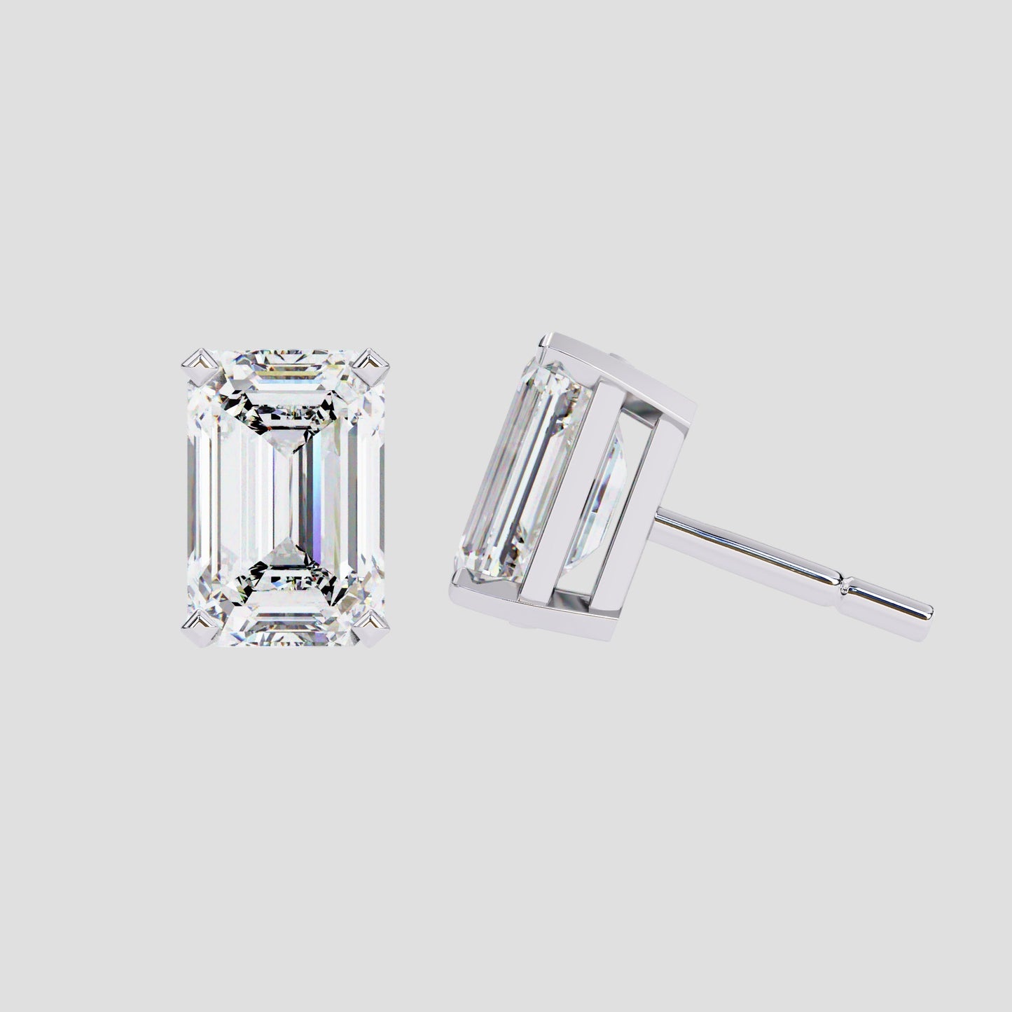 Radiance Emerald Diamond Studs