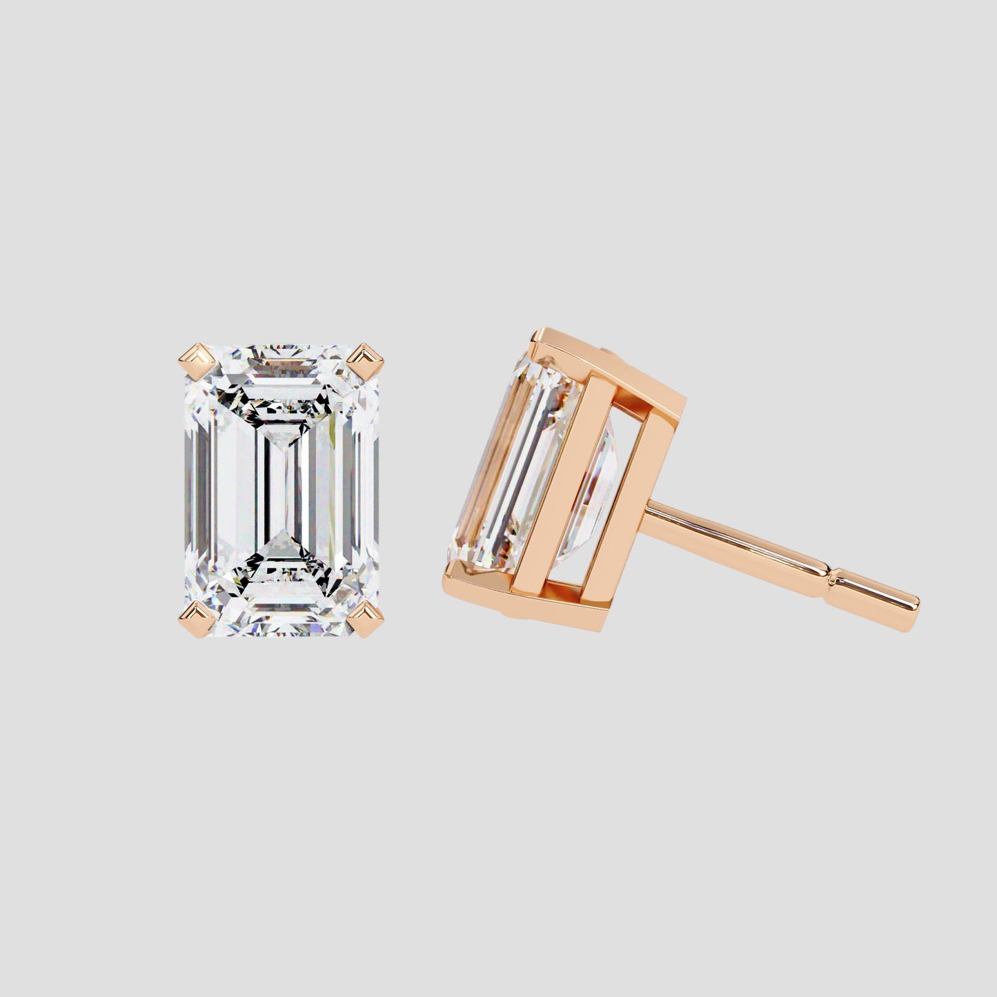 Radiance Emerald Diamond Studs